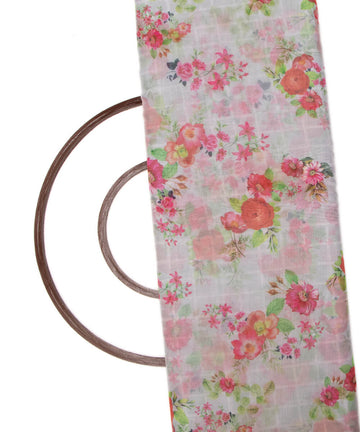 Printed Organza Fabric Online Shopping Material Saree Skirt